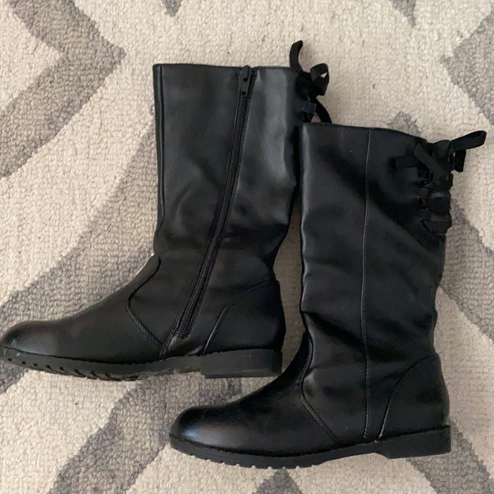 Black boots size two